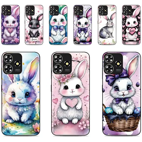 Rabbit Love Phone Case For WIKO T60 T50 T20 T10 View 2 4 Lite 5 Y50 Y60 Y80 Y51 Y61 Y82 Y52 Y62 Power U30 U20 U10 Back Cover