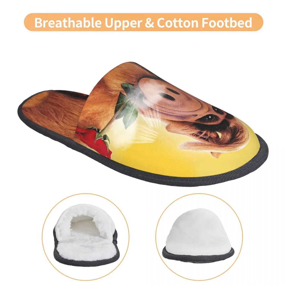 مخصص ألف مع زهرة رغوة الذاكرة النعال النساء مريح دافئ الغريبة شكل الحياة الخيال العلمي تلفزيوني عرض شبشب منزل