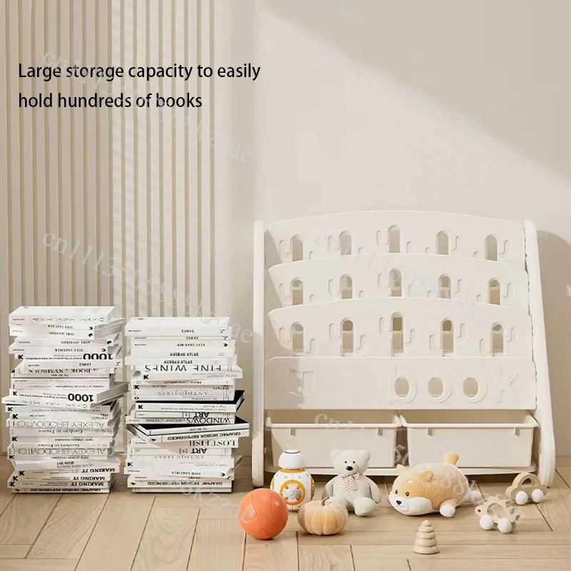 Eco-friendly Children's Bookshelf Home Bedroom Children's Picture Books Toy Storage Cabinet Snacks Sundries Organizer Rack