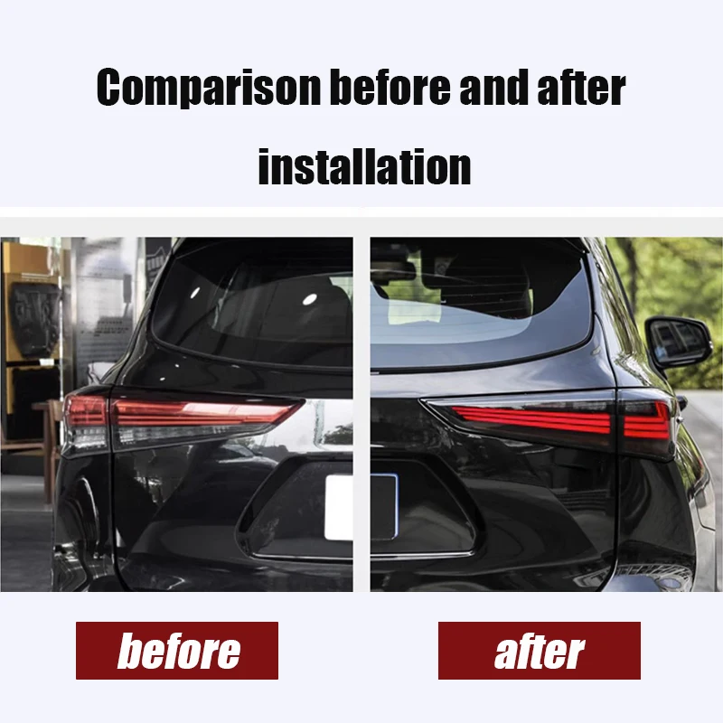 For Toyota Highlander U70 2020 2021 2022 2023 2024 Automobile modification LED flowing turn signal taillights