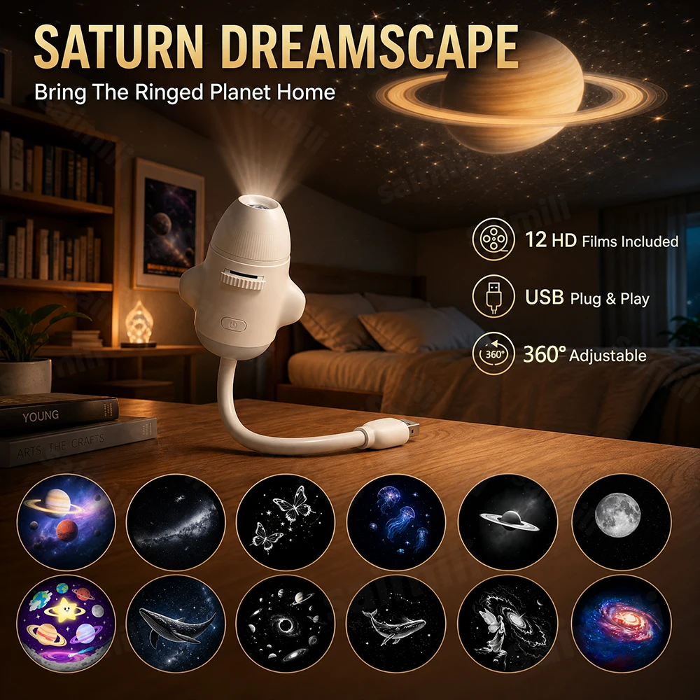 Planetarium Projector Home - Projecteur USB portable Galaxie Aurore, Lampe