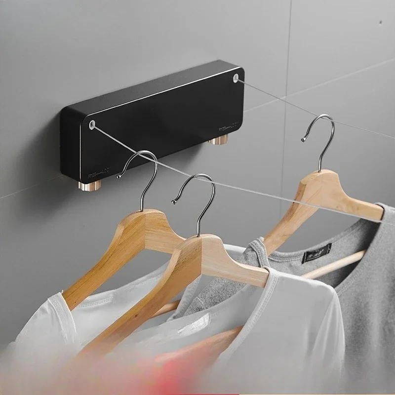 Clothes drying double rope invisible shrinkage balcony anti-sagging drying rack can be retractable and lengthened by 5 meters