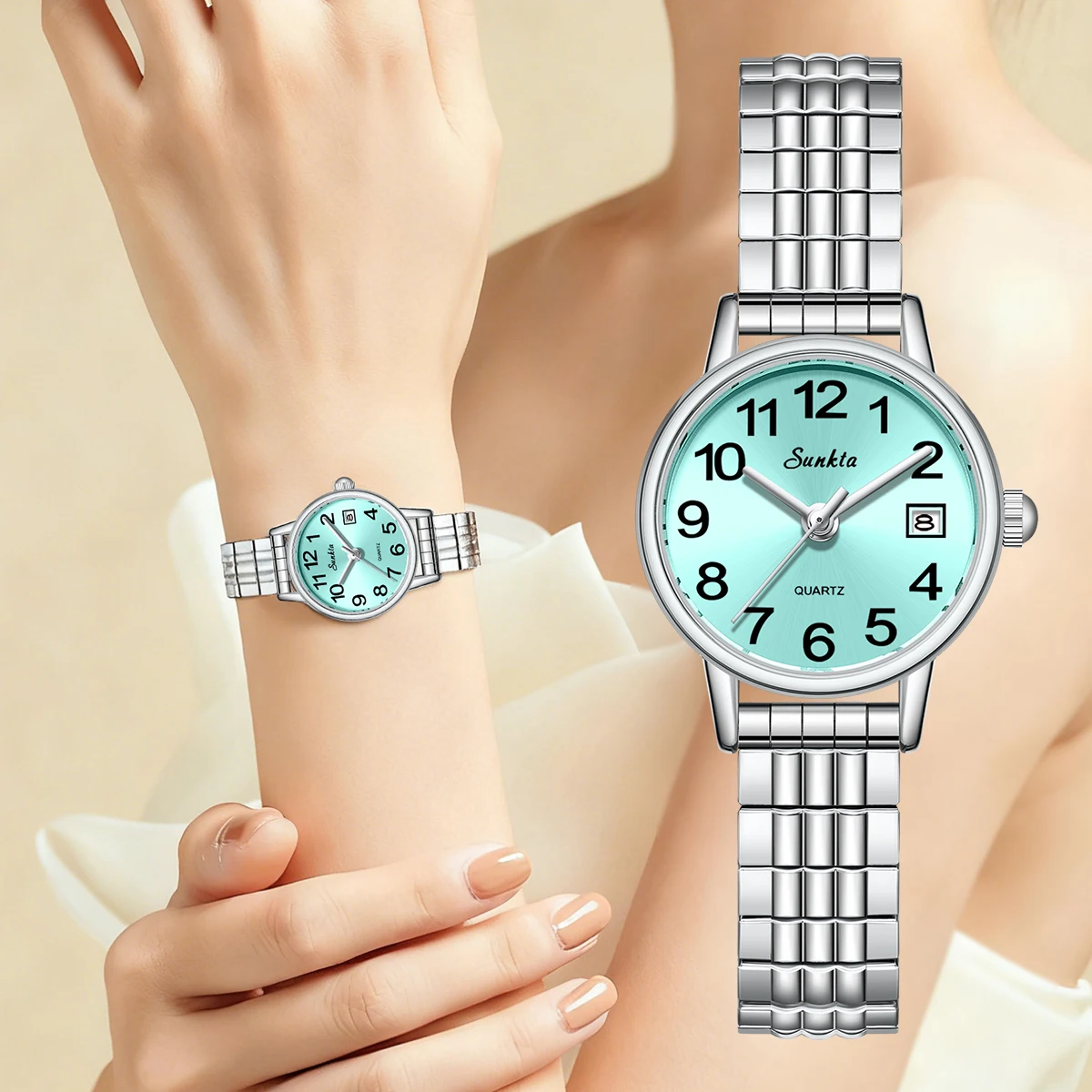 

Часы SUNKTA Simple Clock TOP NEW 2026, женские модные кварцевые наручные часы, роскошные женские часы, повседневные часы Relogio Feminino, подарок + коробка