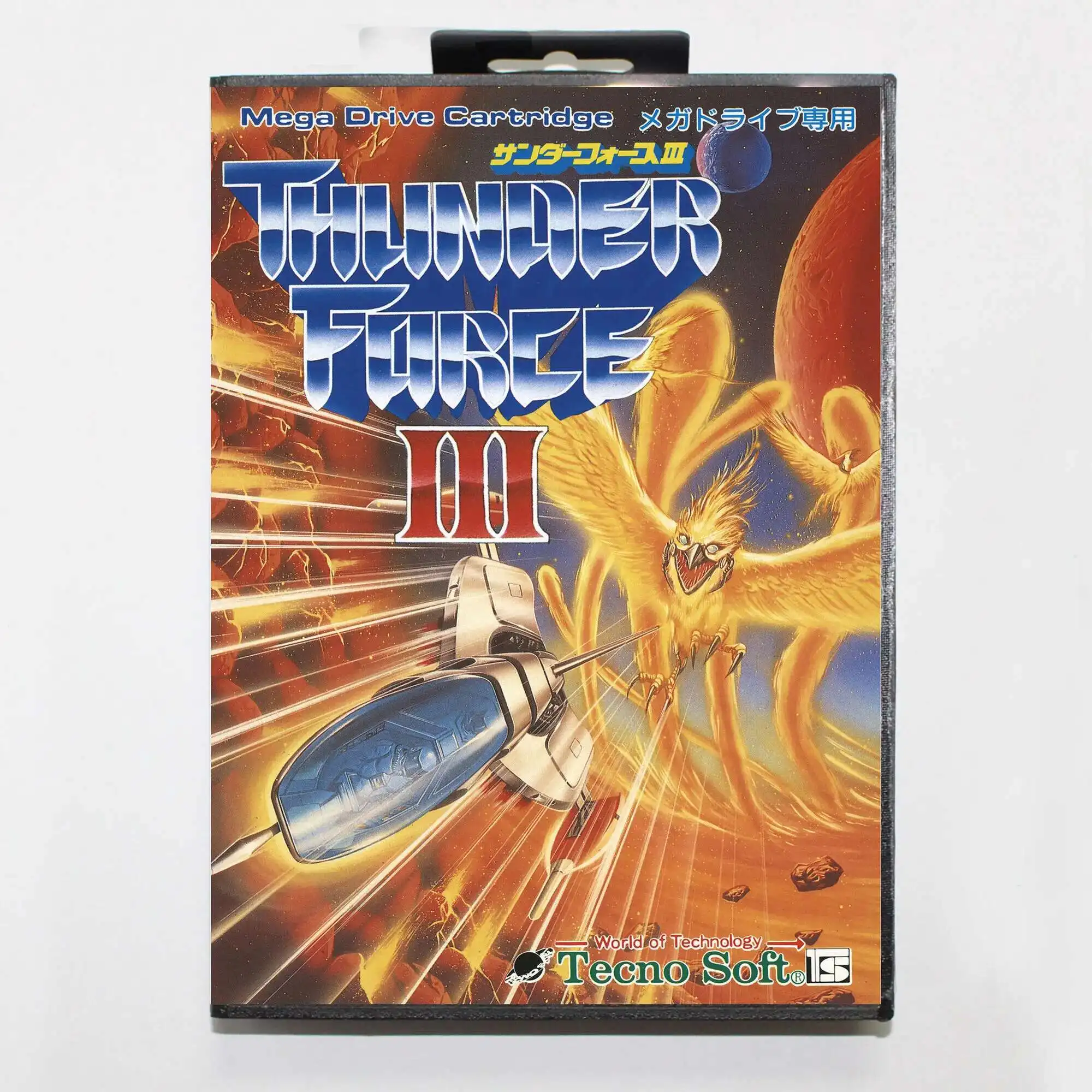 حار بيع Thunder Force 3 بطاقة الألعاب مع صندوق البيع بالتجزئة 16bit MD Cart لنظام Sega Mega Drive/Genesis