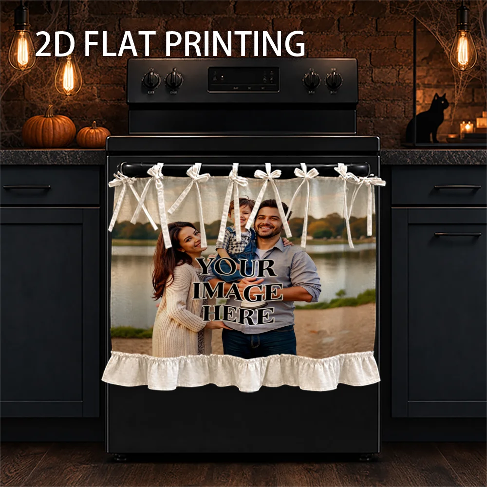 Printed curtains, customize with your own photos, dust covers for kitchen appliances, multifunctional oven protective curtains,