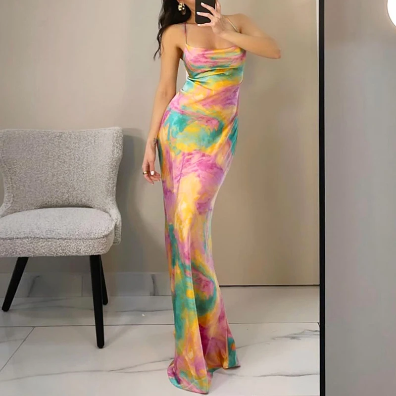 

Women Luxury Cross Backless Party Evening Dress New Summer Graphic Mermaid Dress Sexy 2024 Suspender Off Shoulder Gala Dress