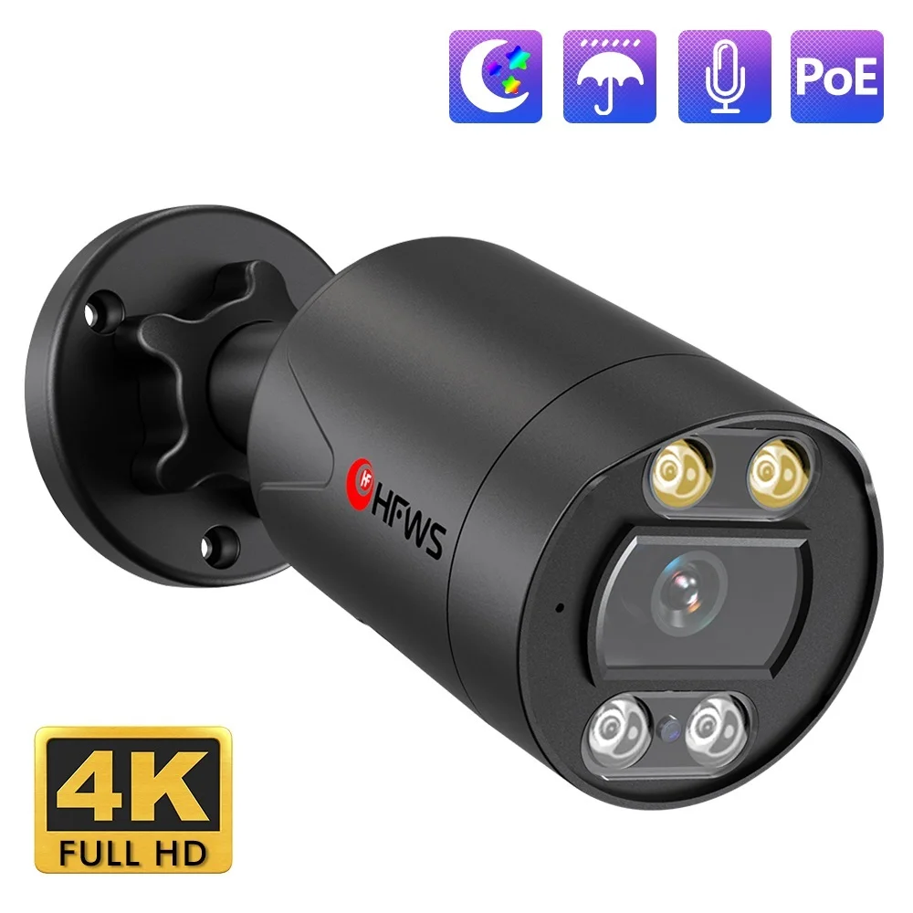 Go! 4K Ip Camera Outdoor 8MP Poe Video Recorder Surveillance Camera Night vision Home Security Camera