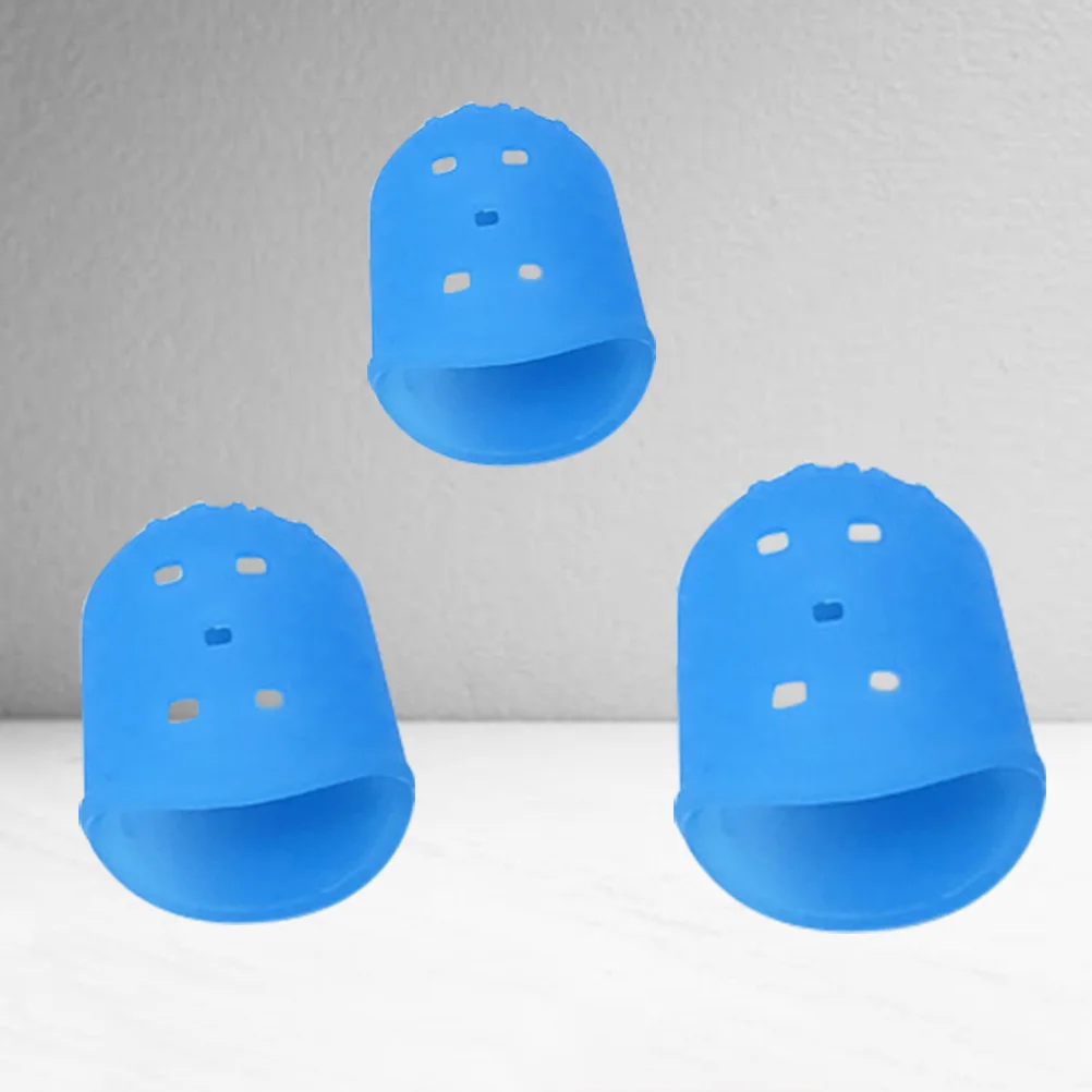 9 pcs Anti-Scalding Non-Slip Finger Tips Protection Silicone Finger Guard For Counting Sorting Filing Guitar Playing Crafting