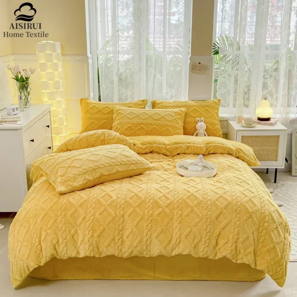 AISIRUI Washed Microfiber Super Soft Duvet Cover Comforter Bedding with Zipper Closure Home Decor Queen King Size 220x240cm 1pc