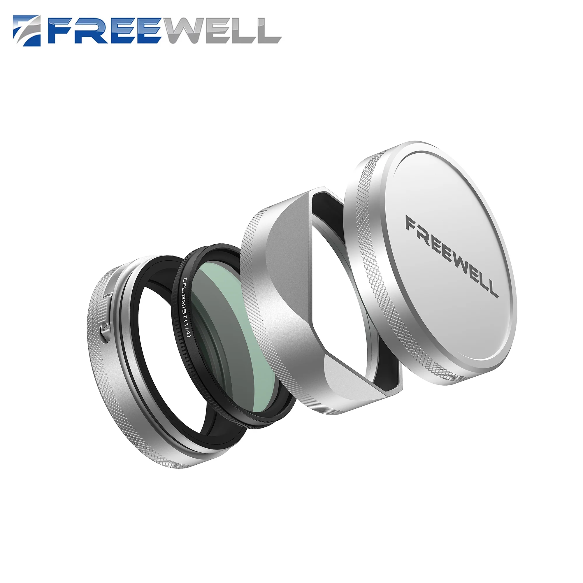 Fujifilm X100 X100S X100T X100F X100V Fuji 시리즈 카메라와 호환되는 렌즈 후드가있는 Freewell 새 스타일 CPL/GMIST 필터