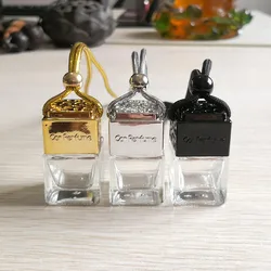 Car Essential Oil Diffuser Fragrance Air Freshener Scent Perfume Bottle Ornament Hanging Empty Bottle Interior Accessory