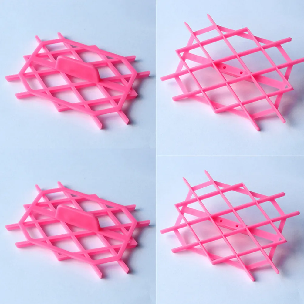 DIY Cake Embossed Mold Set Food Grade Plastic Baking Mold for Fondant Sugar Cookies Chocolate Decoration Tool Pink view 2