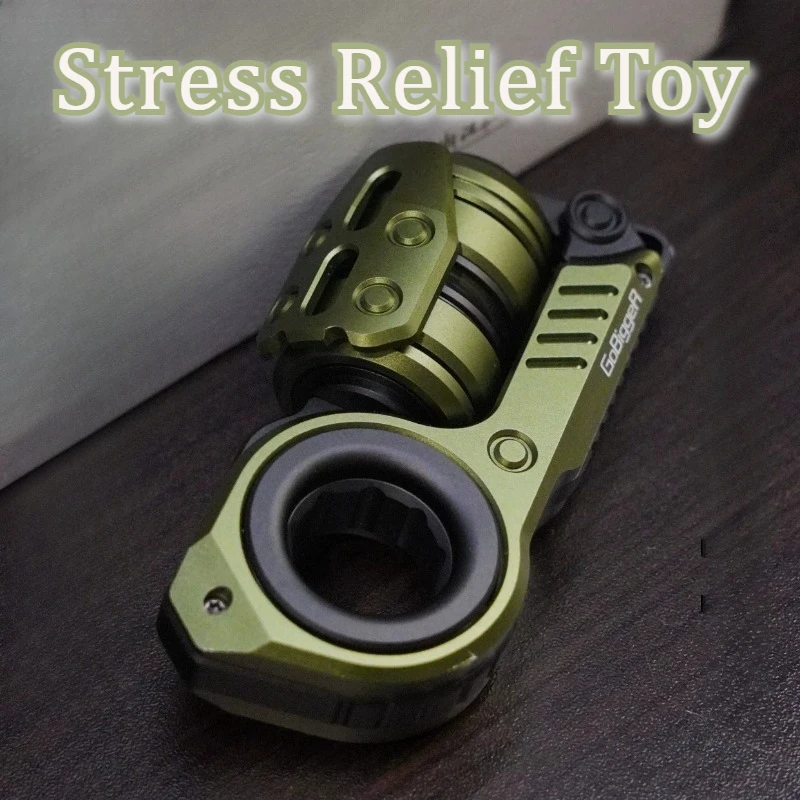 Metal Multi-functional Fidget Spinner Toy Push Slider Combo EDC Stress Relief Gadget Adult Anti-anxiety Decompression Gift