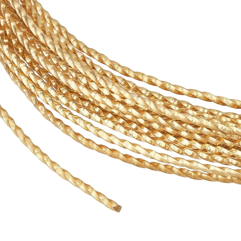 

20FT 17 Gauge Golden Craft Brass Wire, 1.2mm Thick Round Jewelry Twisted Copper Wire for Beading Ring Making and Other Jewelry