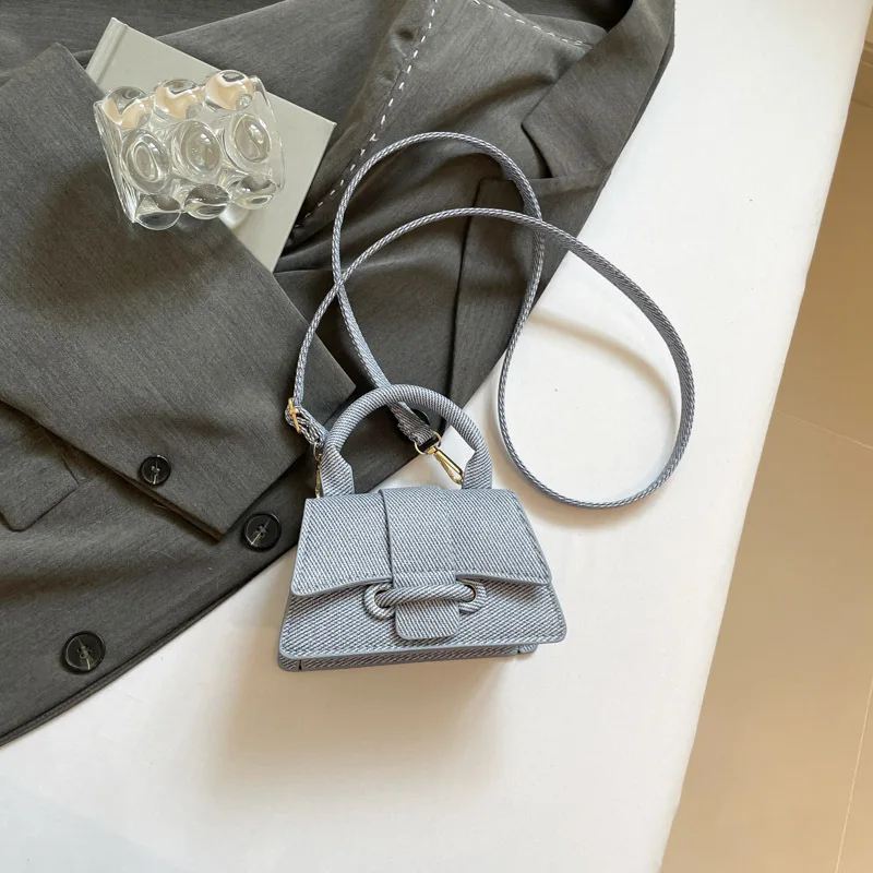 Damen Mode Geflochtene Mini-Handtasche, Elegante Strukturierte Umhängetasche mit Obergriff und Verstellbarem Riemen für Täglichen Vielseitigen Gebrauch – Detail 5