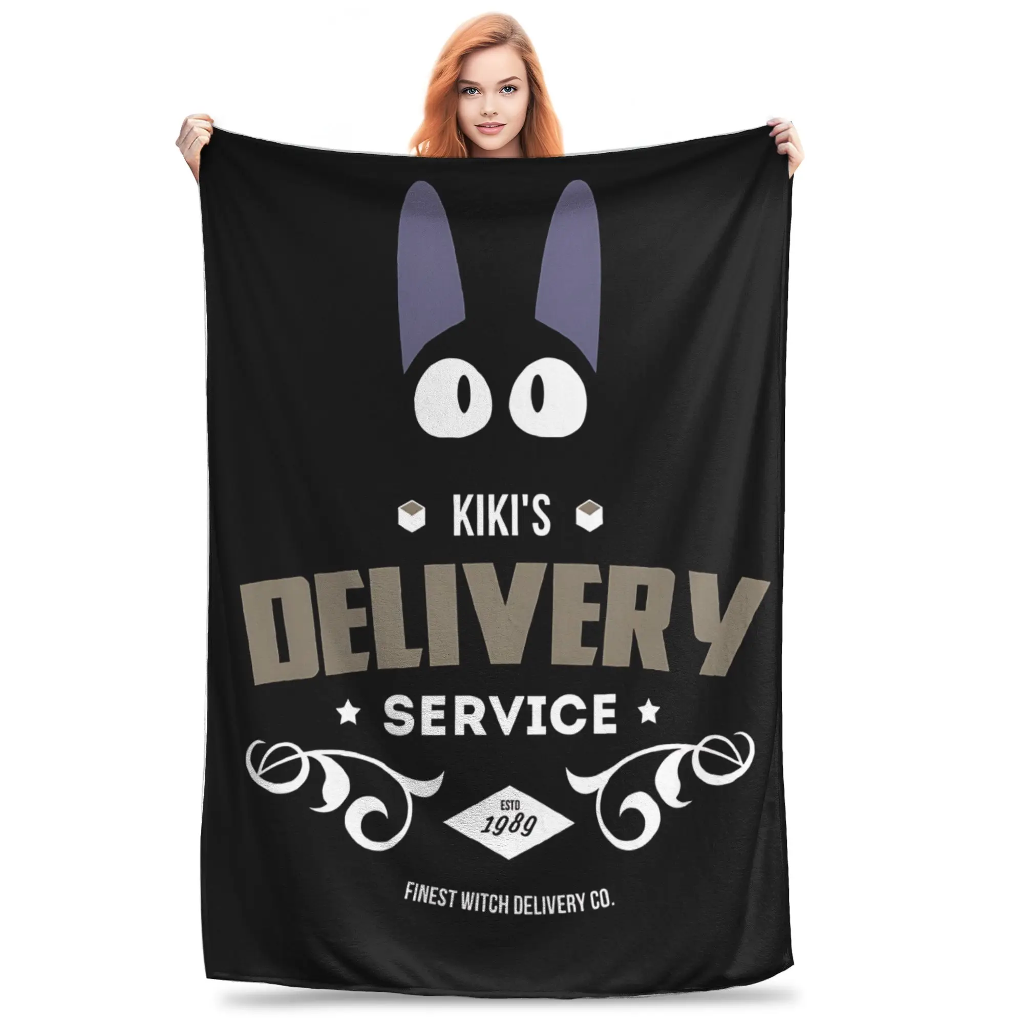 1PC Anime Kiki’s Delivery Service  home room decorations Winter Blankets for Adults Bedding Home Interior Sofa Knee