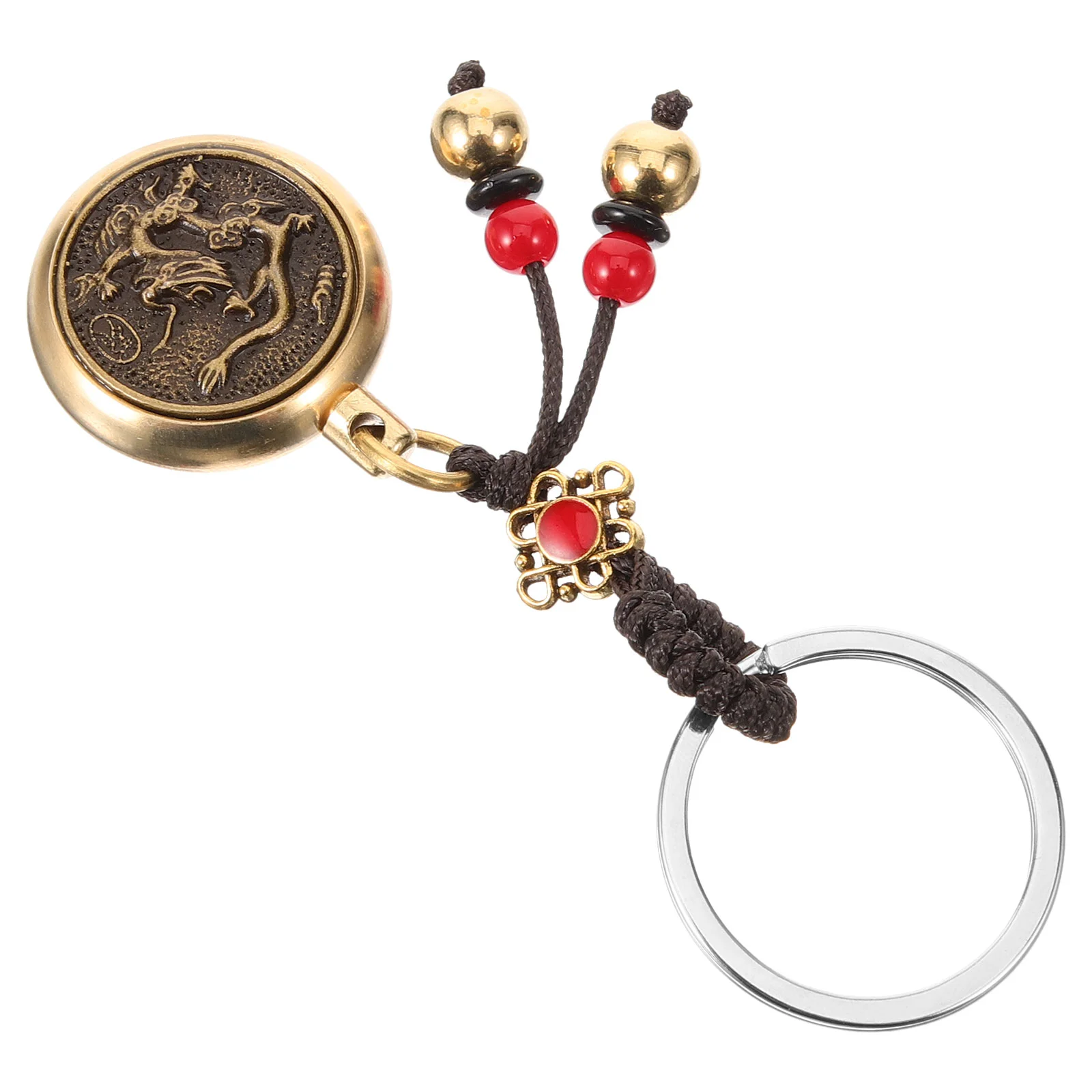 Dragon Keychain Feng Shui Hanging Ornament Ring Backpack Pendant Chinese Coin Purse