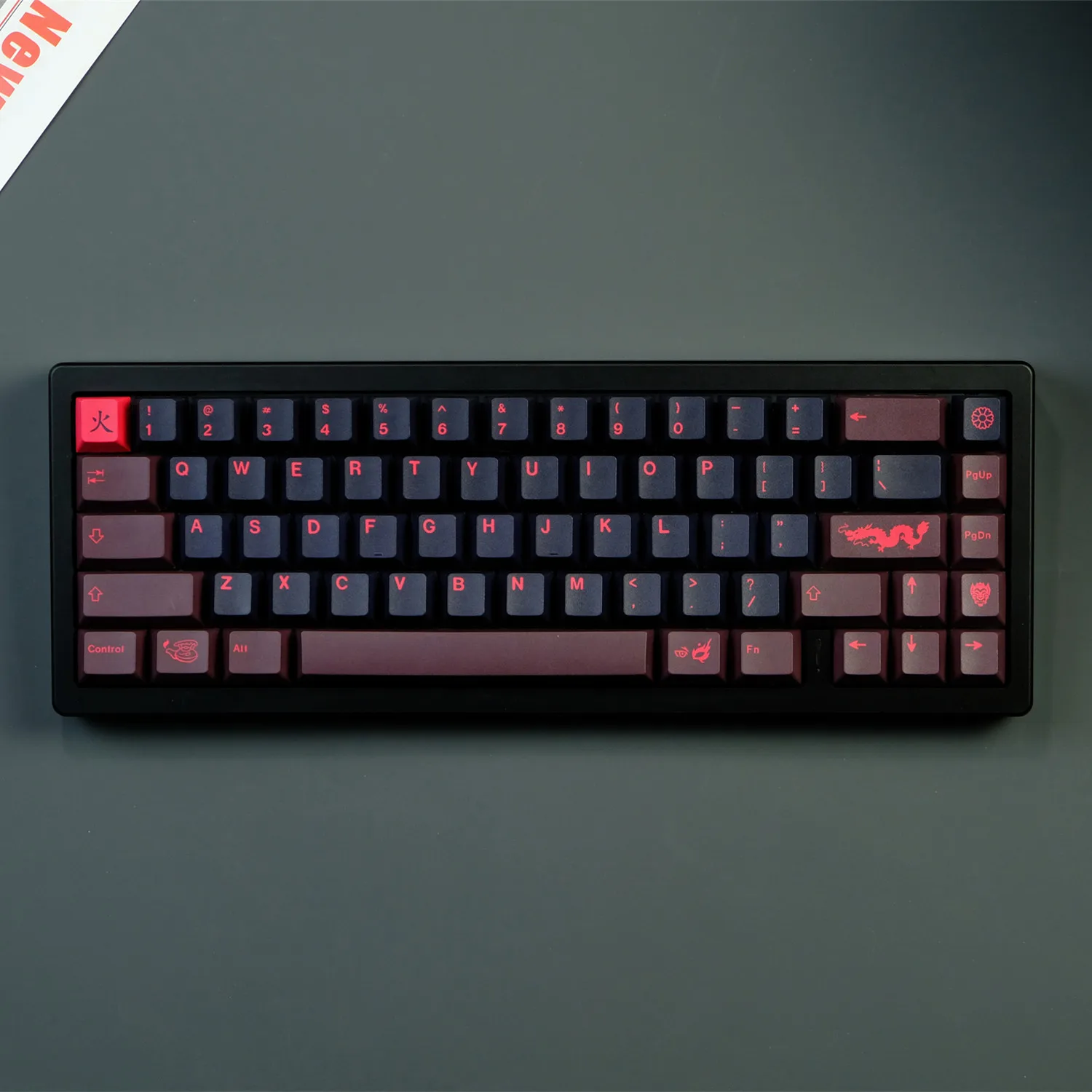 129 Keys GMK Red Dragon Keycaps  PBT Keycap Dye Sublimation Cherry Profile For Cherry MX Switch Mechanical Keyboard