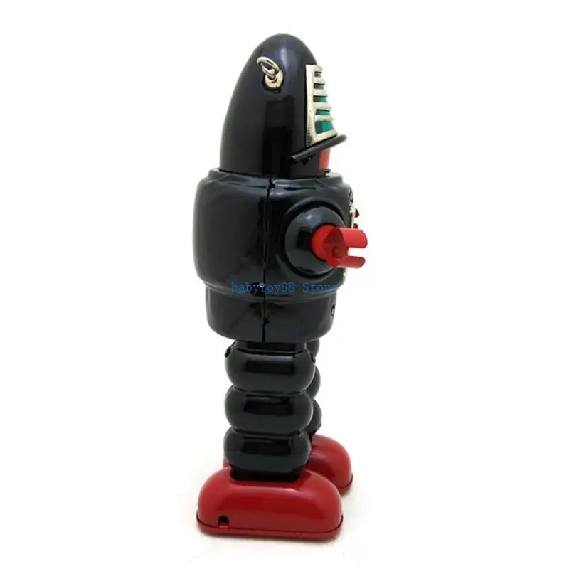 Y4UD Windup Toy Robot Clockwork Tinplate Robot Iron Toy Kids Birthday Christmas Gift