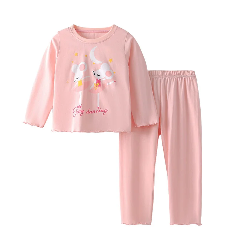 

3-8T Mouse Printed Girls Clothing Sets Kids Suits 2 Pcs Tshirts + Leggings Long Sleeve Baby Costume Autumn Spring Kids Outfits