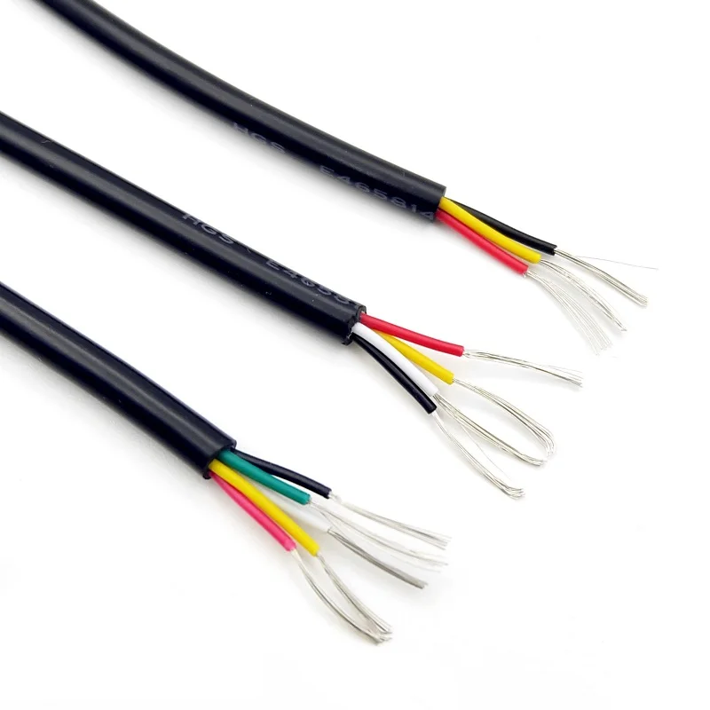 MultiCore Electrical Wire 2 3 4 5 6 7 8 9 10 Core Sheathed Cable PVC Tinned Copper 28-18AWG Speaker Wire For Audio LED Strip
