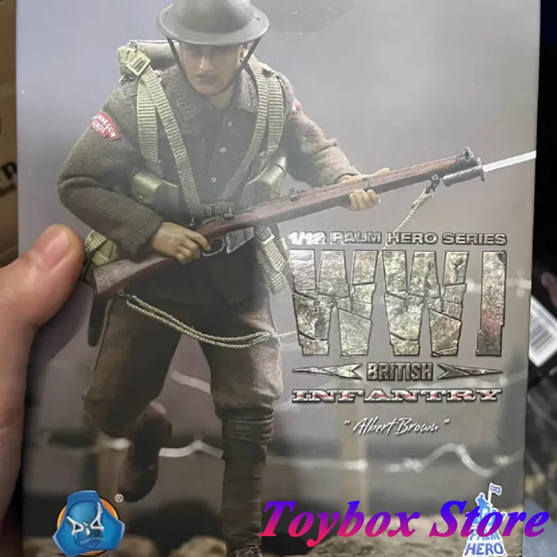 DID XB80028 1/12 WWI British Infantry Albert Brown Soldier Military Uniform Cloth Design 6" Palm Hero Action Figure Doll Gifts