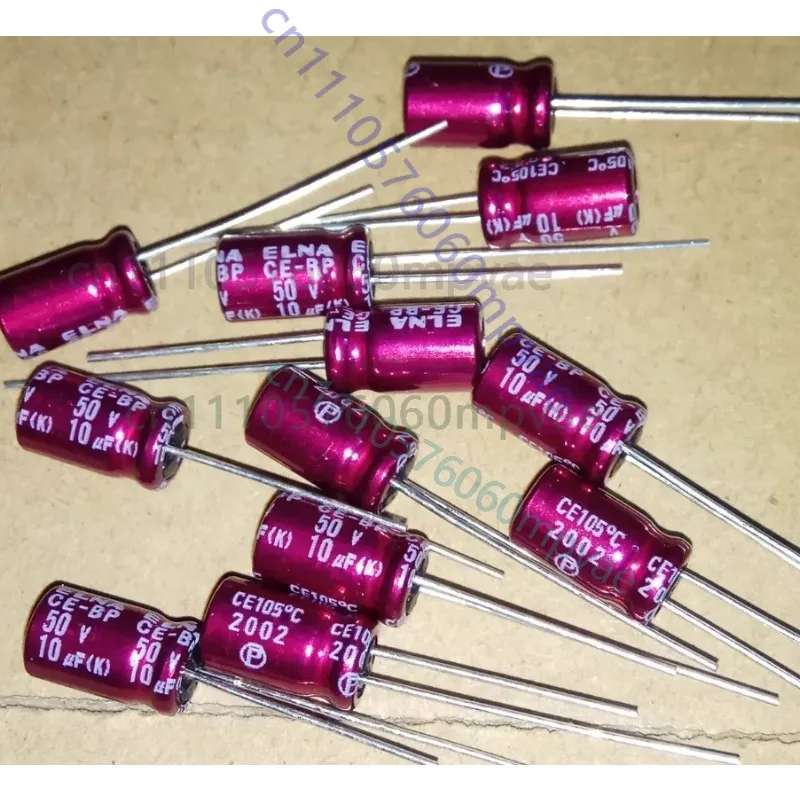 

30pcs Original Japan ELNA 50V 10UF CE-BP non-polar copper foot purple robe fever audio electrolytic capacitor 6X11
