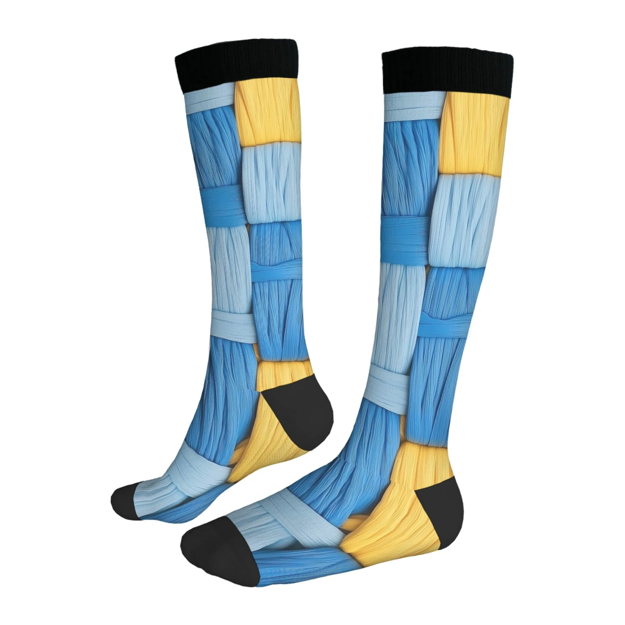 Тканые из нескольких цветов носки в стиле ретро, повседневные модные чулки, теплые дышащие нескользящие носки, подарок унисекс