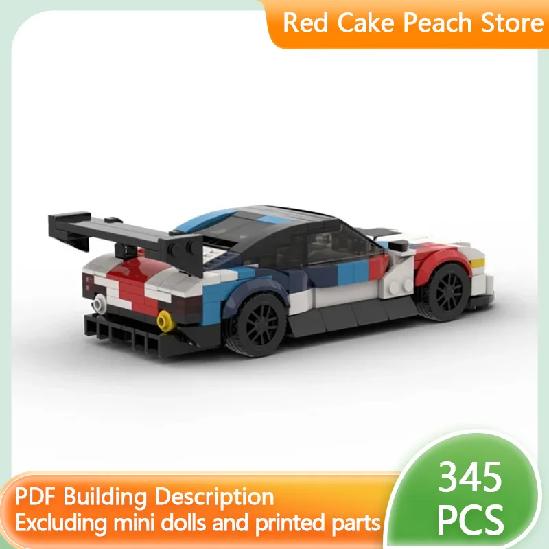 Modelo de campeão de velocidade moc tijolos de construção m4 gt3 camada superior carro esportivo tecnologia modular montar crianças terno brinquedos presentes feriado