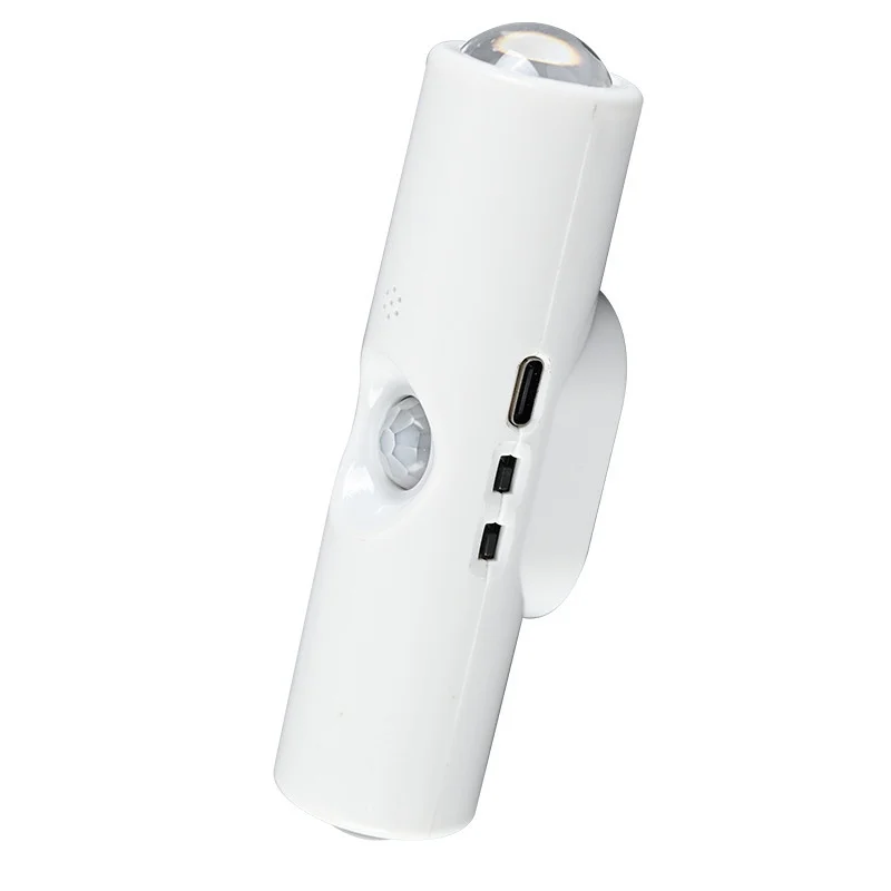 RGB Double Head Night Light Motion Sensor Magnetic USB Rechargeable LED Wall Lamp Closet Cabinet Stair Ambient Lighting