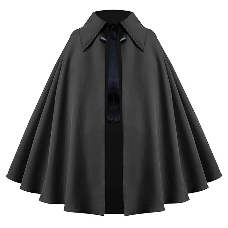 جديد الكبار القرون الوسطى Steampunk عباءة عصر النهضة خمر المخملية القوطية الساحرة معالجات تأثيري كيب المرأة هالوين زي حفلة #3