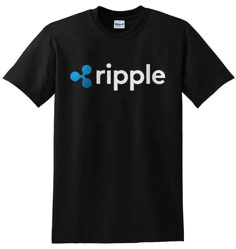 Ripple (Xrp) Crypto Black T Shirt Men  New Short Sleeve Hipster Male Tees