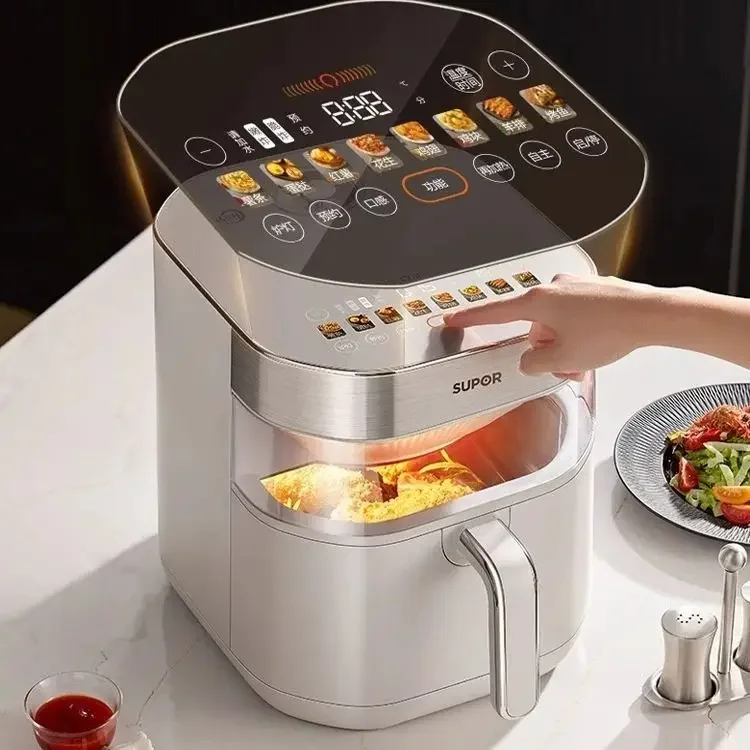 Far-Infrared Dual Heat Air Fryer: 7L Large Capacity, Visible Window, Non-Stick