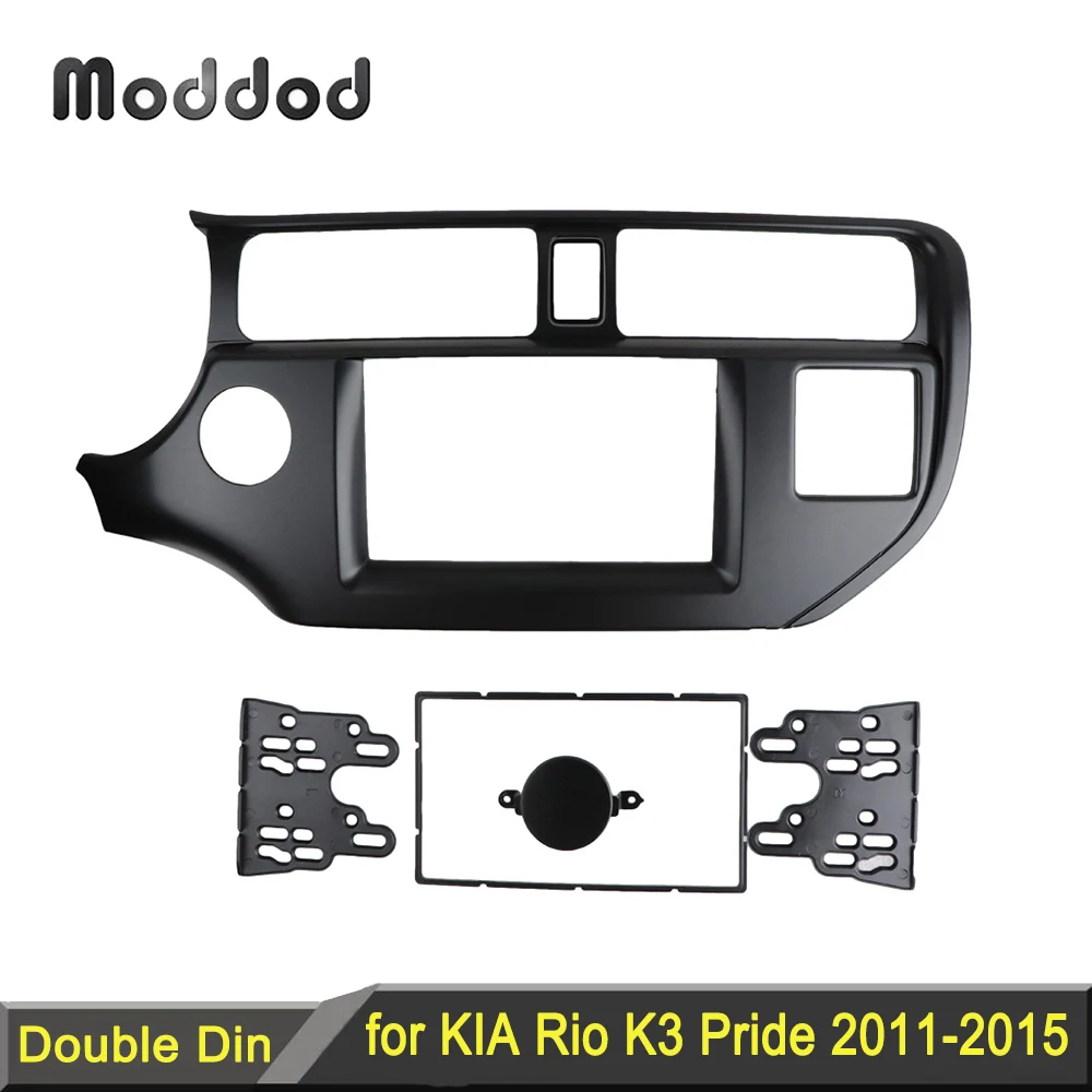 

Double Din Radio Fascia for Kia Rio UB K3 Pride 2011+ Stereo Panel Dash Mount Install DVD Trim Kit Refit Frame