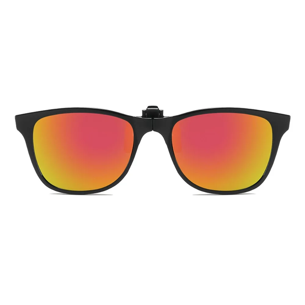 

Vintage Square Clip On Sunglasses foldable Flip Up Anti Blue Light Glasses Ultra Light Competitive Games Goggles