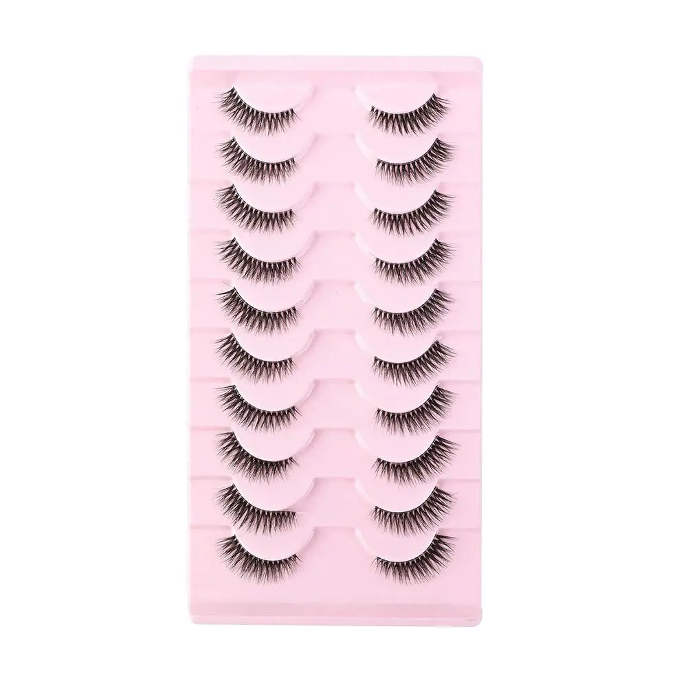 10 paires de Faux Cils 3D en vison doux naturel, faits à la main, Faux Cils, maquillage, outils de beauté, Extension de Cils