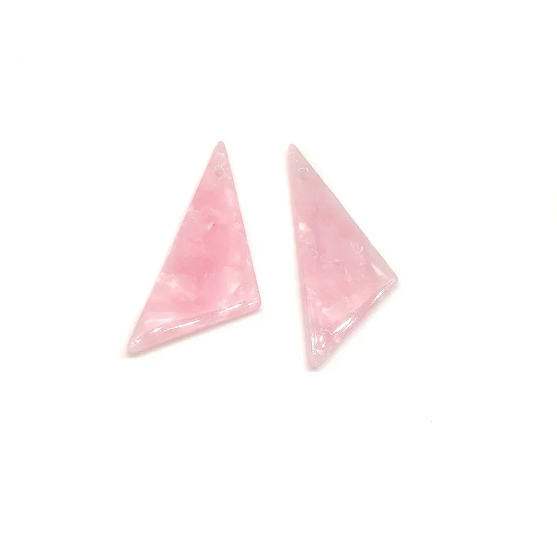 2021 موضة 6 قطع 27 مللي متر جودة عالية مثلث حمض الخليك الراتنج السلس دلايات المعلقات DIY بها بنفسك القرط مجوهرات اكسسوارات