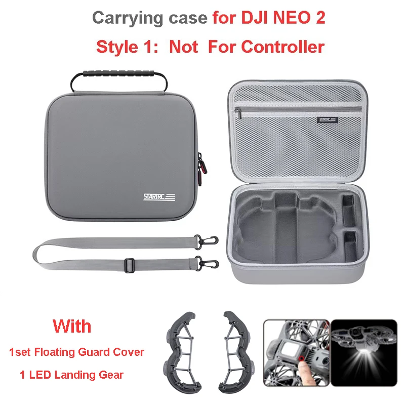 Draagtas Reisschoudertas voor DJI Neo 2, Fly More Combo Drone-accessoires Opbergtas PU draagbare handtasdoos