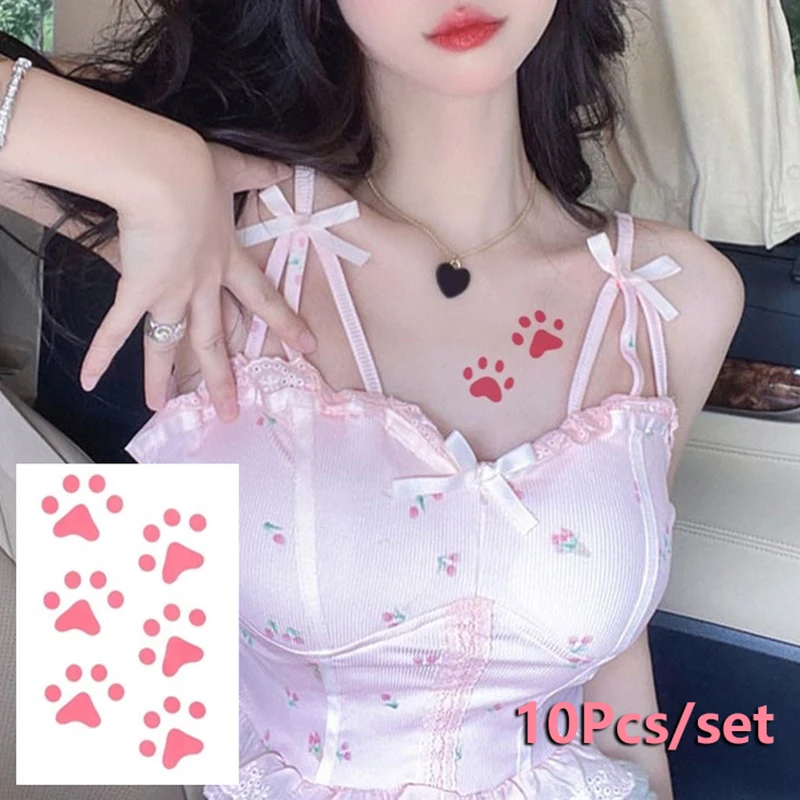 (BF06)Animal Footprints Cute Cat Paw Waterproof Temporary Tattoo Men And Women Paw Prints Temporary Tattoo Sticker Sleeve Tattoo