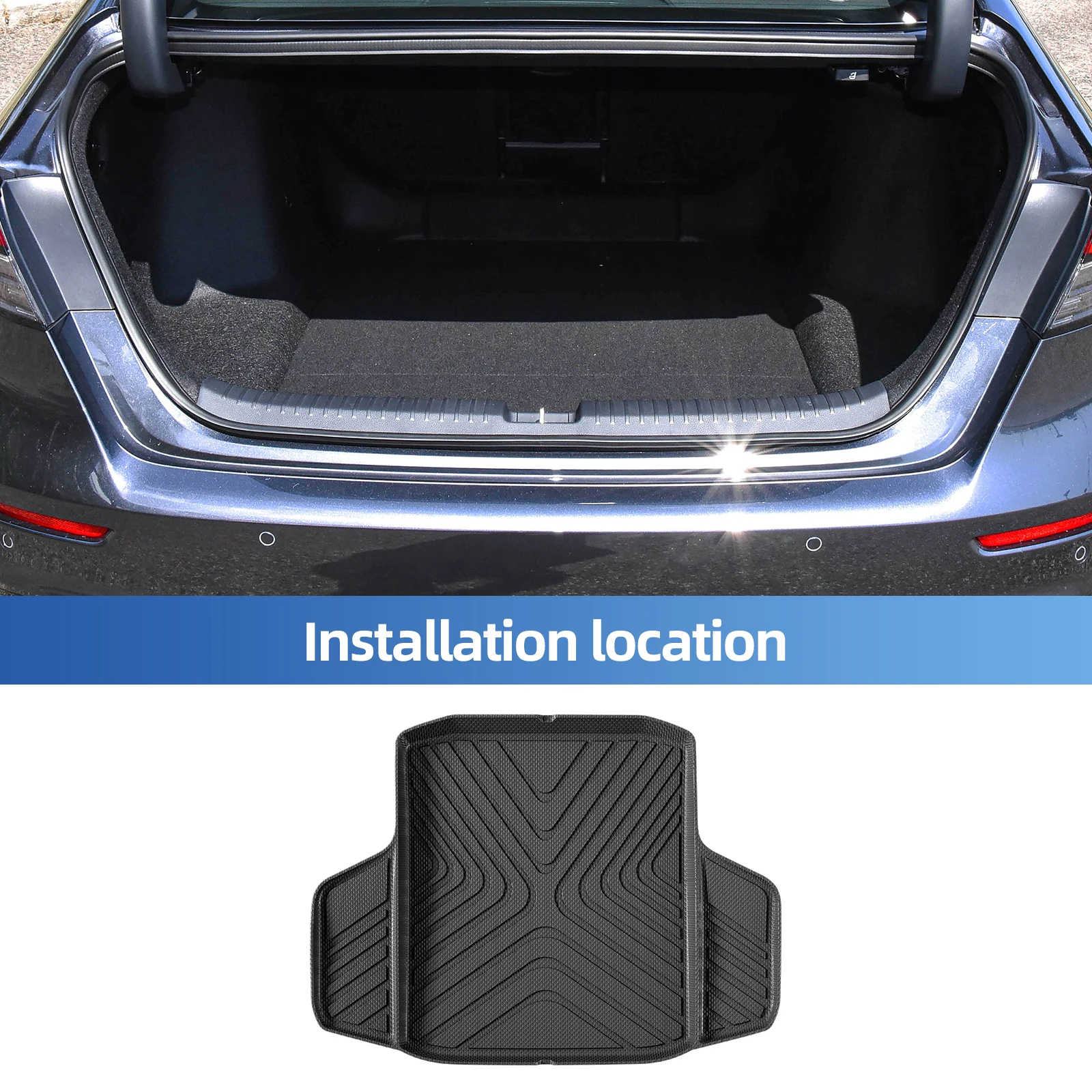 Für Honda Accord 2024 2023 TPE 3D Autofußmatten Kofferraummatte Allwetter Autozubehör (Linkslenker) – Detail 7