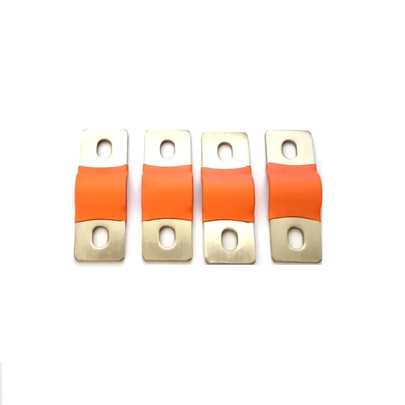 4pcs Flexible Busbar Battery Copper Bus Bar LiFepo4 Busbars 38mm Central Hole Spacing 6*8mm Hole Size For Lithium Li-ion 12V 48V