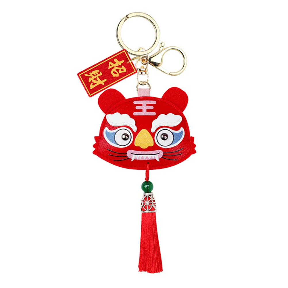 

Cute Tiger Keyring New Year Animal Cartoon Chains Bag Pendant Women Fortune Tiger Key Ring Bag Pendant Key Holder Gift Fortune