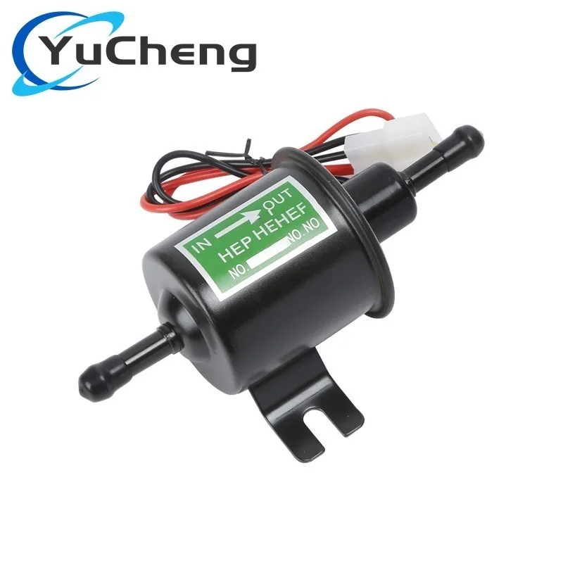 12V HEP-02A New Universal Electric Fuel Pump Low Pressure Bolt Fixing Wire Diesel Petrol For Car Carburetor Motorcycle ATV