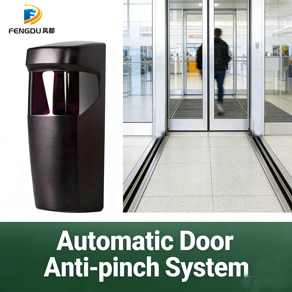 Sliding Door Beam Intrusion Sensor - AC9-24V DC12-24V Reflective Laser Infrared Photocell Detector