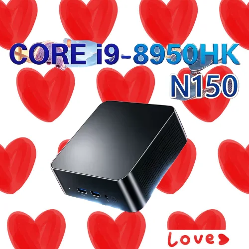 Ethereal 2026 Nomadic Mini PC Gamer with Corei9 8950HK N150 Windows 11 16GB RAM 1/2TB SSD Type-C WiFi 6 BT 5.2 Exquisite Mini Co