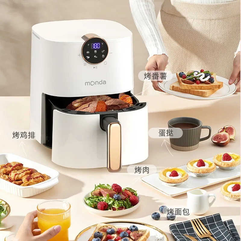 Munda Smart Air Fryer 4.5L Kapasitas Besar Penggorengan Udara Oven Pemanggang Ayam Mati Otomatis Kontrol Sentuh Cerdas