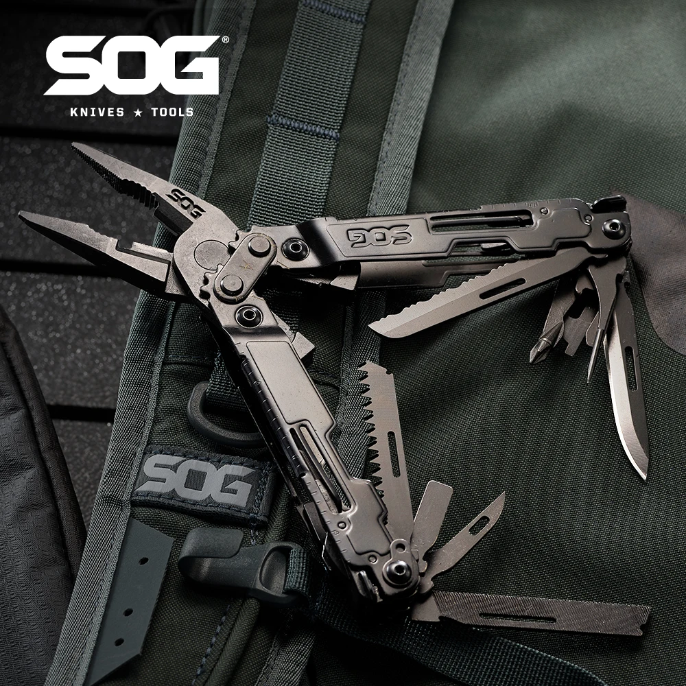

SOG PowerAccess Deluxe 21 in 1 Professional Multitool Pliers w/ Sheath, Knife, Portable EDC Tools Kit, Survival Camping Supplies