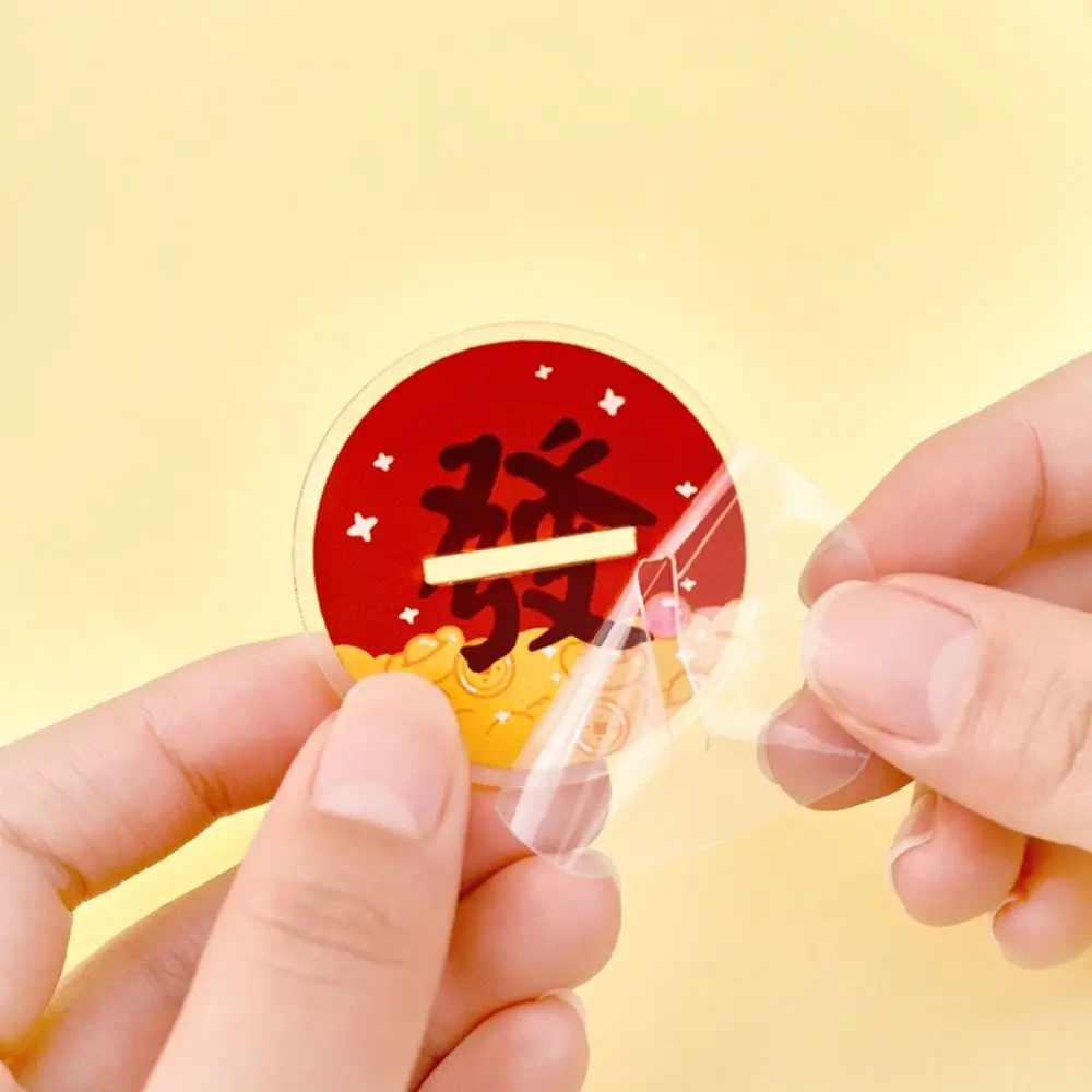 Chinese Style God of Wealth Stand Model Plate Lucky Cute God of Fortune Figure Model Plate Creative Acrylic