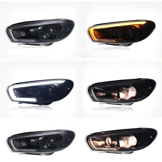 For Volkswagen 2009-2017 Scirocco Led Headlight Car Light Assembly Modified LED  Turn Signal Daytime Front Lamp