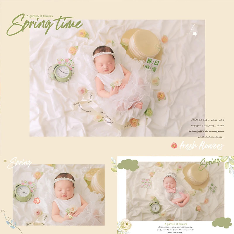 

Children's Photography Clothing,Hat,Alarm Clock,Wrap,Baby Girl Costume,for Newborn infant Studio Photo Shoot Props Accessories